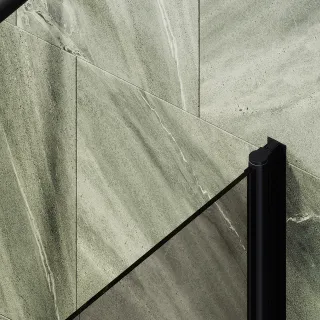 Шторка на ванну MaybahGlass MGV-622-6 80см чёрный